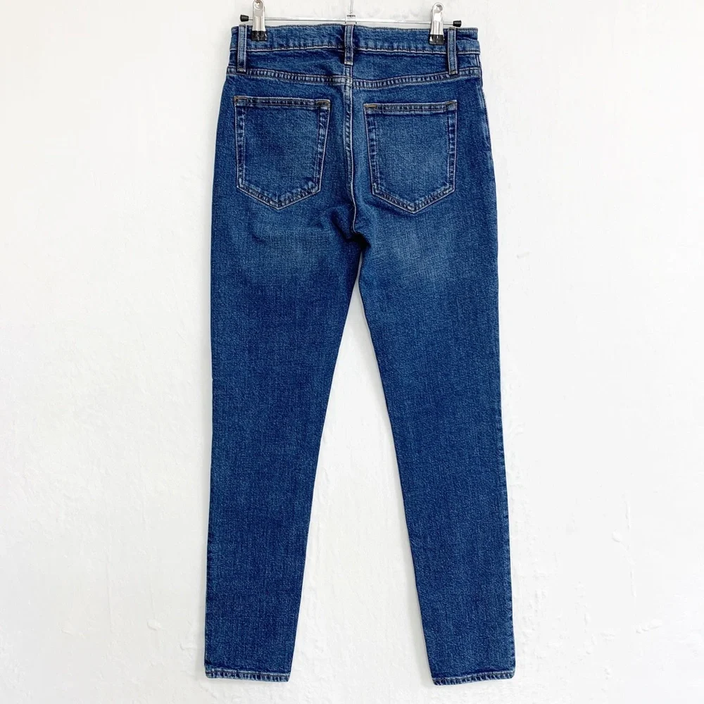 Frame Le Garcon Mid-Rise Boyfriend Jean in Othello Sz 25